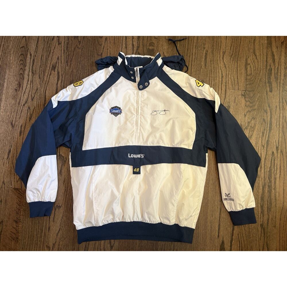 Vintage Chase Authentics Jimmie Johnson Jacket #48 Pullover Half Zip NASCAR 90s